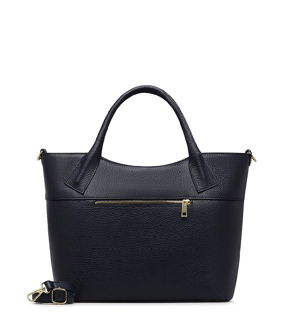 Loriblu Borsa Tote Blu Notte In Pelle Stampata