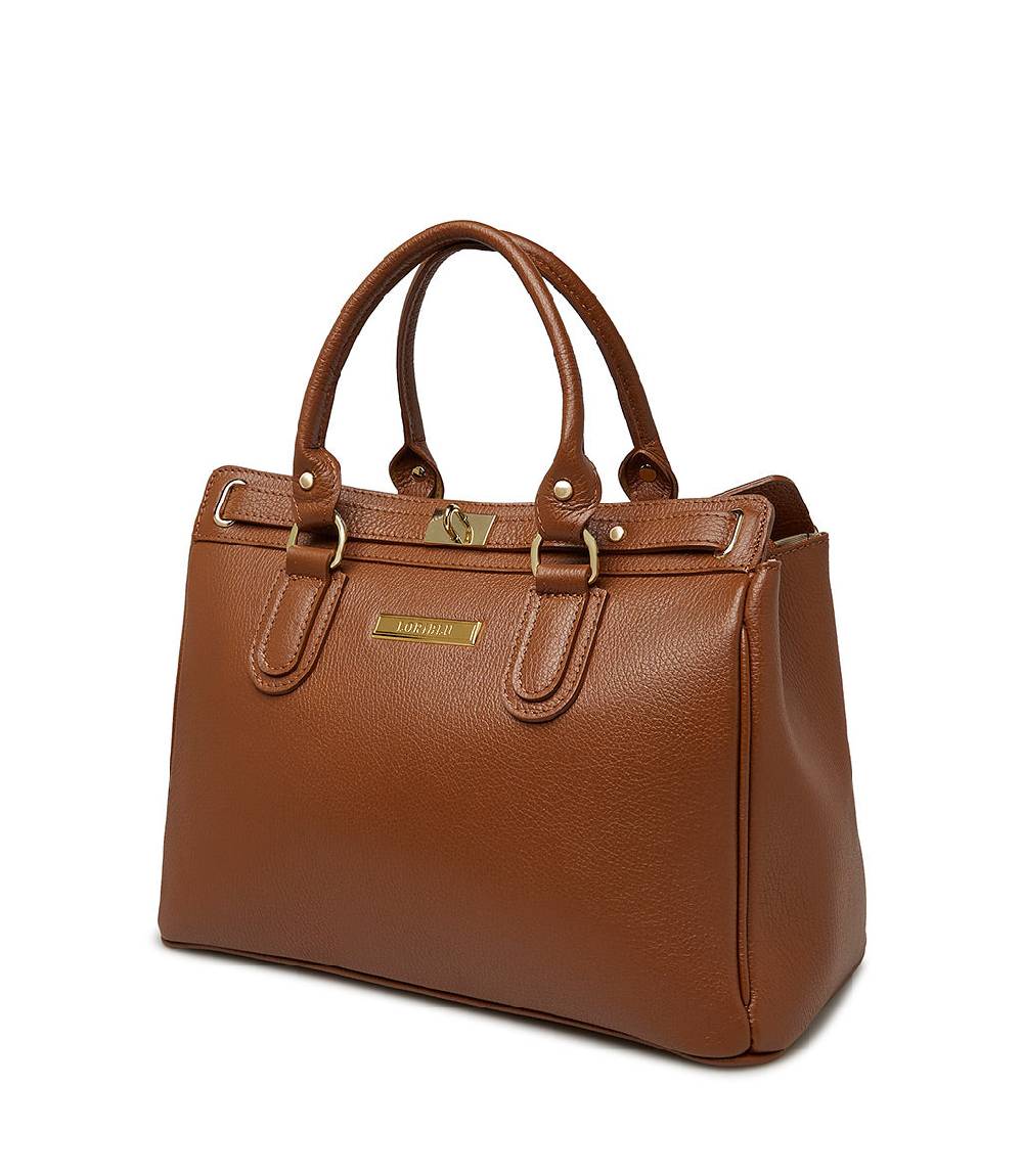 Loriblu Borsa Tote In Pelle Testurizzata Marrone
