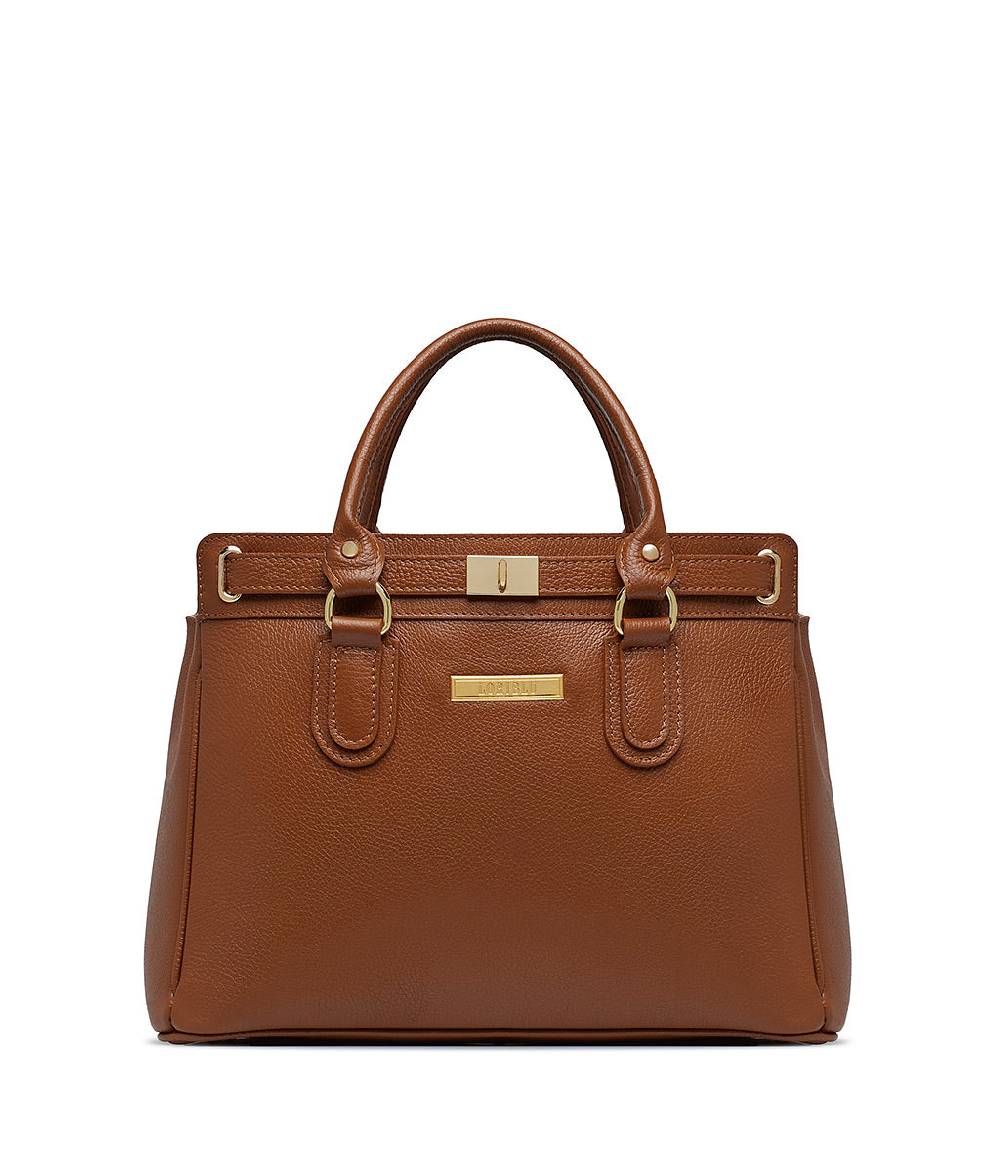 Loriblu Borsa tote in pelle testurizzata marrone