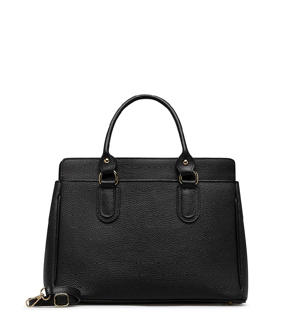 Loriblu Borsa Tote In Pelle Testurizzata Nera