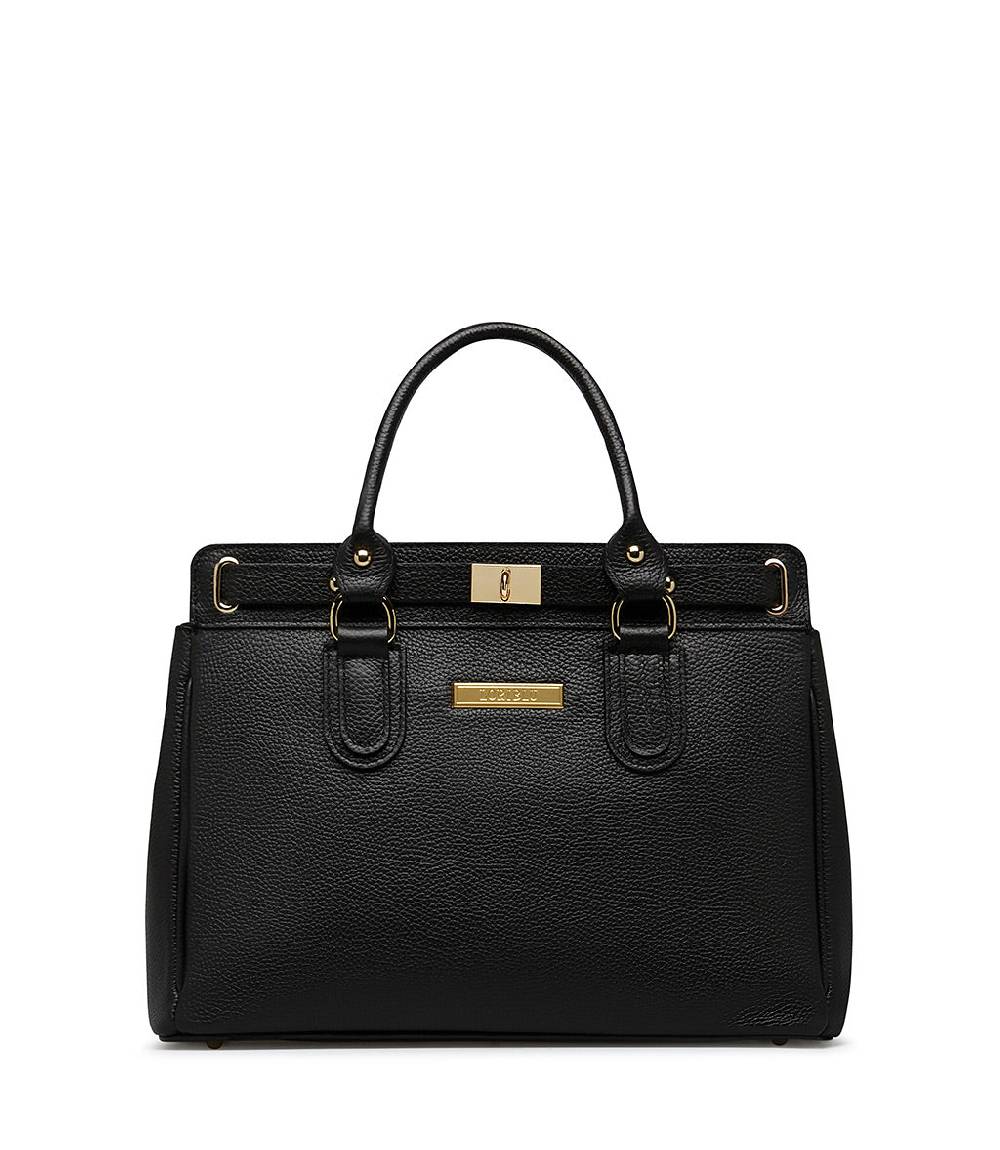 Loriblu Borsa tote in pelle testurizzata nera
