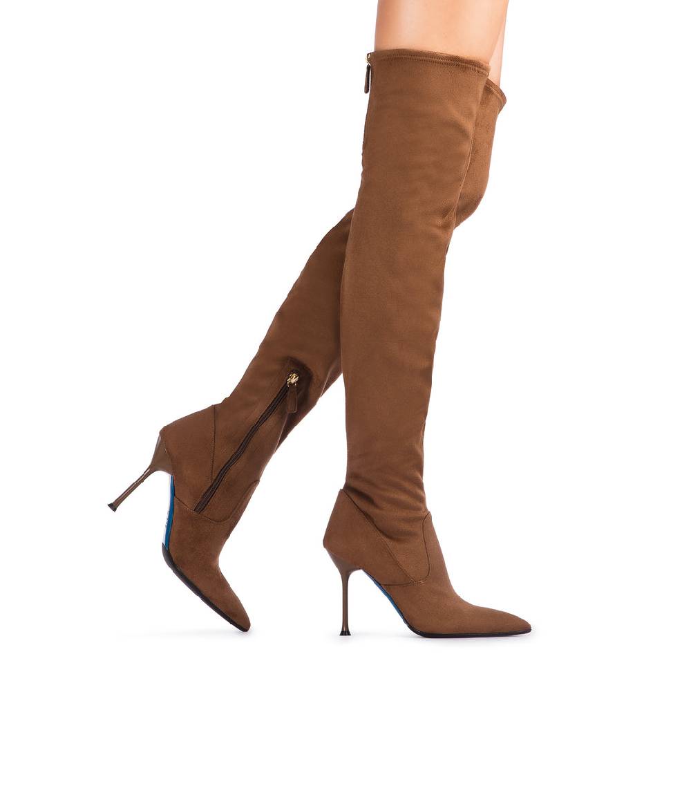 Loriblu Cuissardes In Faux Camoscio Marrone