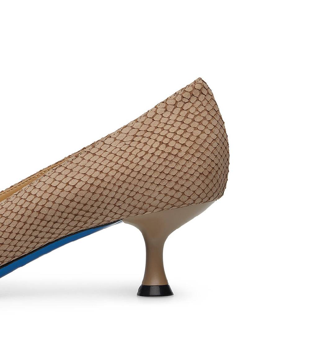 Loriblu Decollete In Nabuk Testurizzato Nocciola