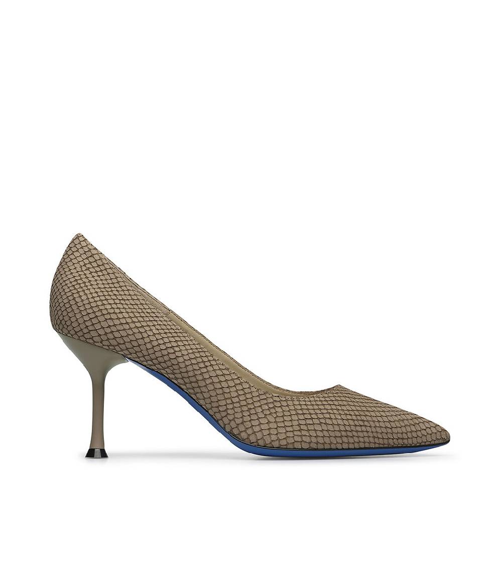 Loriblu Decollete in nabuk testurizzato nocciola