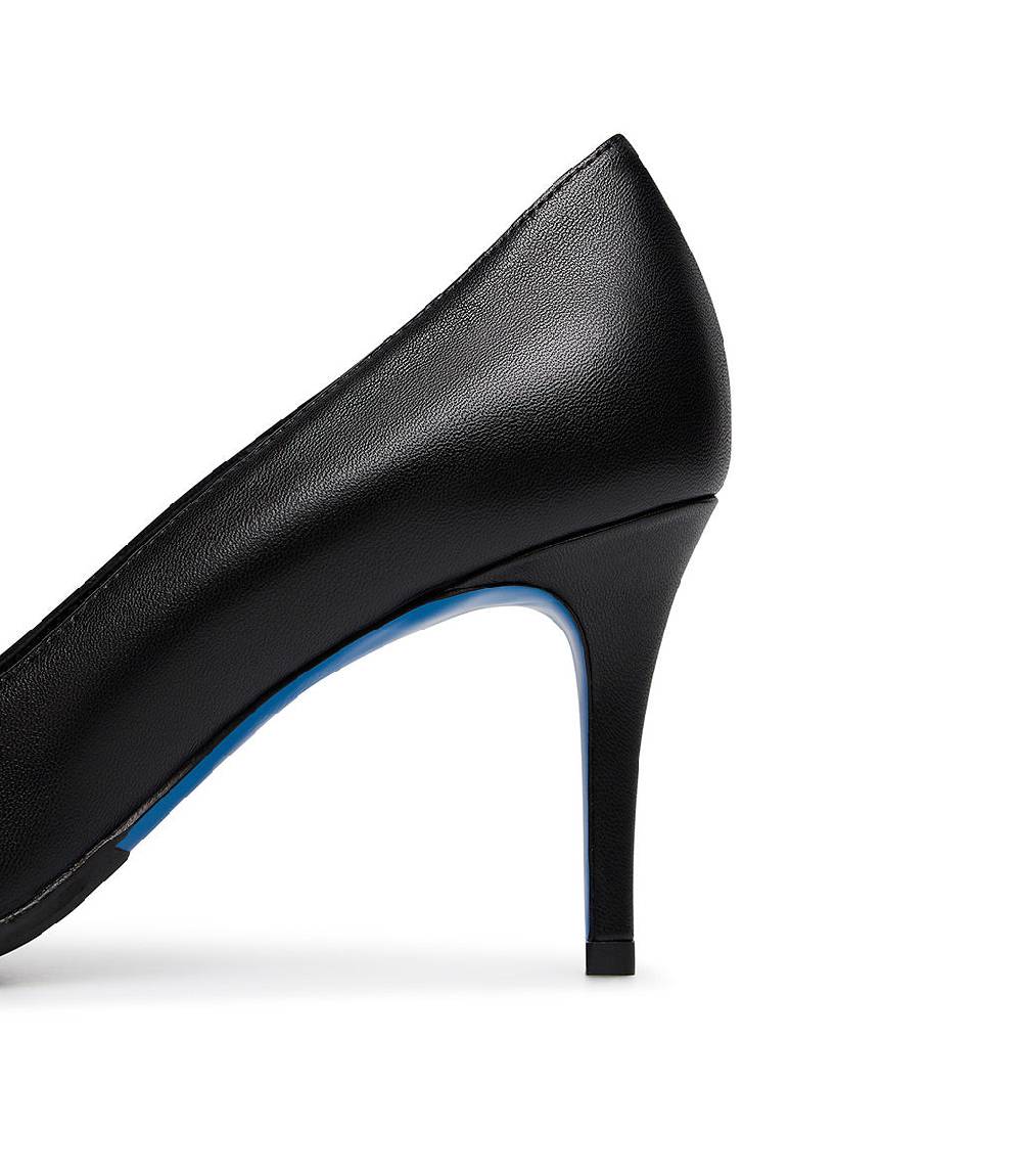 Loriblu Décolleté In Nappa Nera Con Cristalli