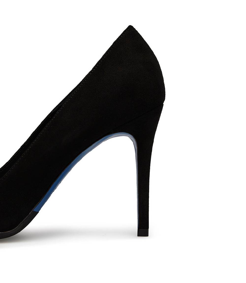 Loriblu Décolleté In Nappa Nera Con Cristalli