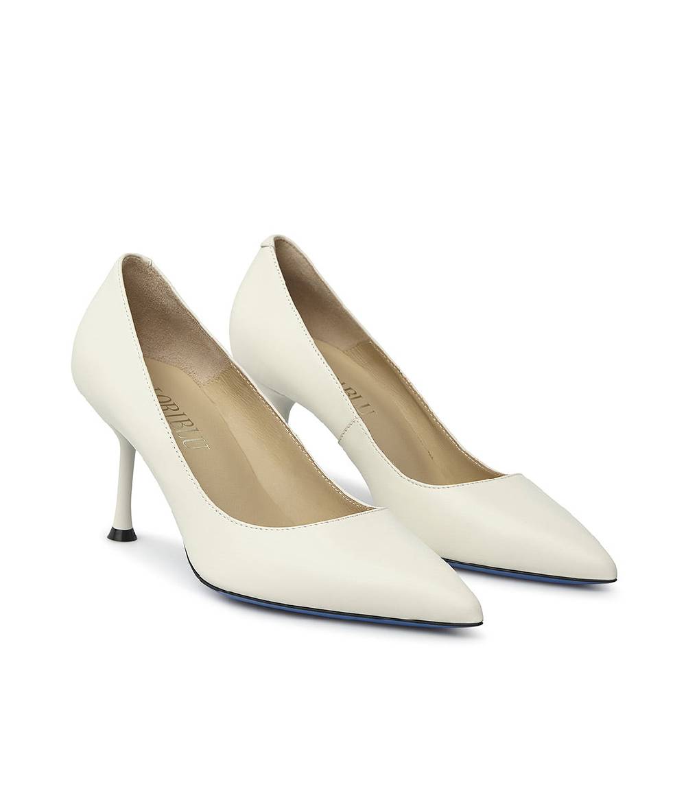 Loriblu Decollete In Pelle Bianca