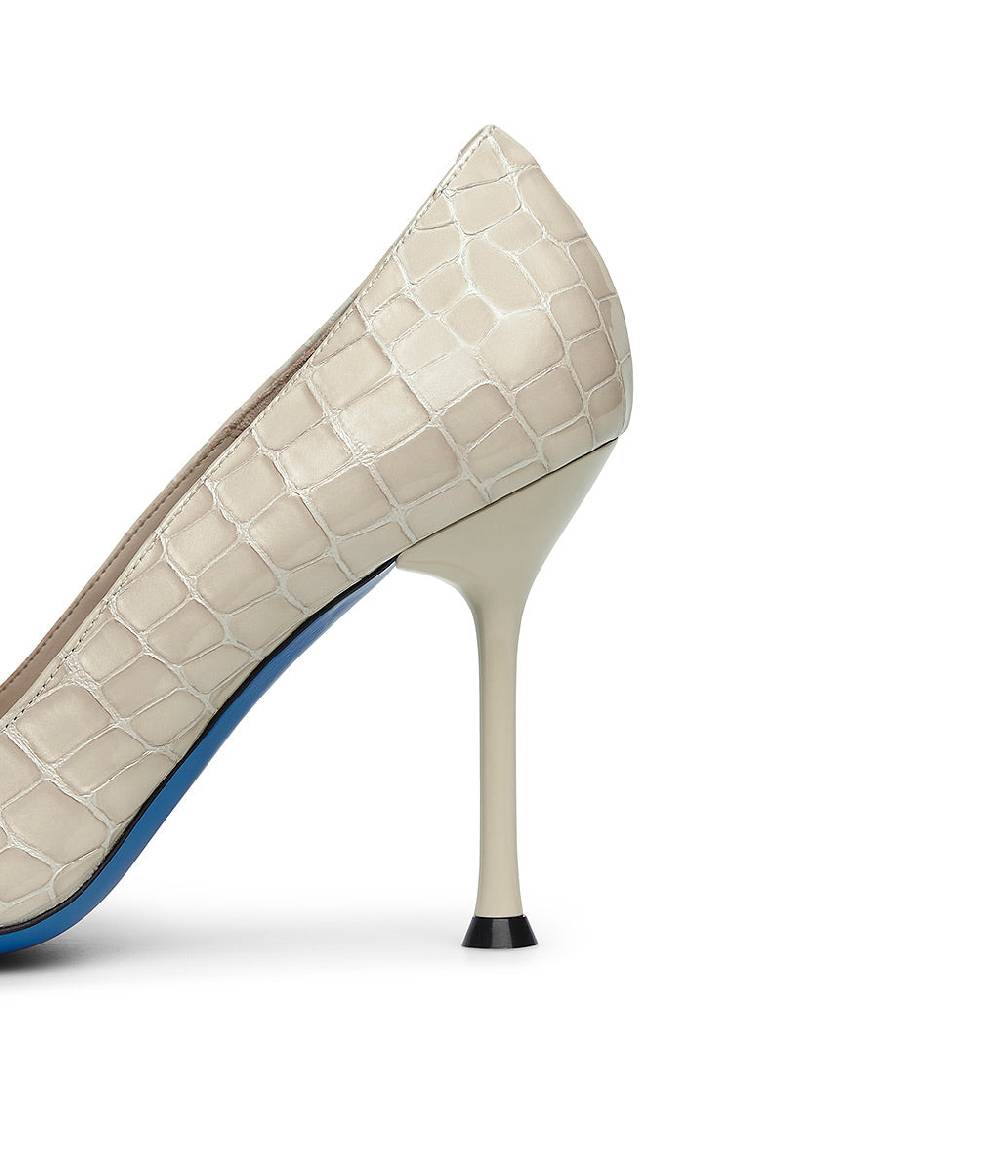 Loriblu Decollete In Pelle Testurizzata Beige