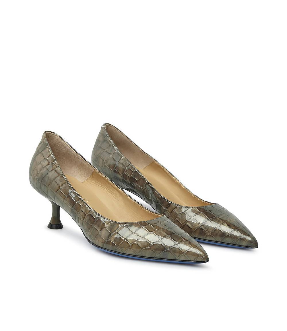 Loriblu Decollete' In Vernice Testurizzata Fango