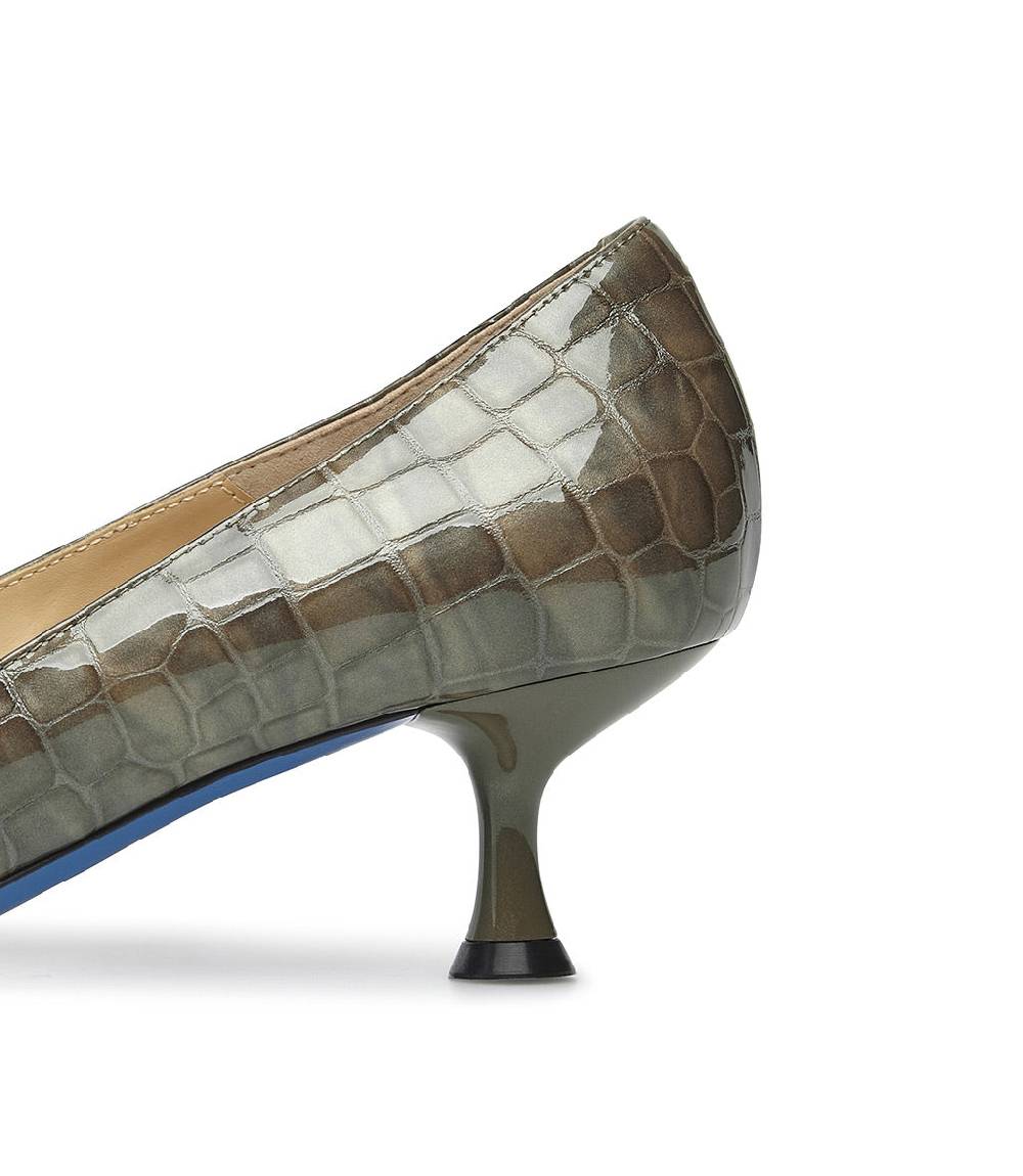 Loriblu Decollete' In Vernice Testurizzata Fango