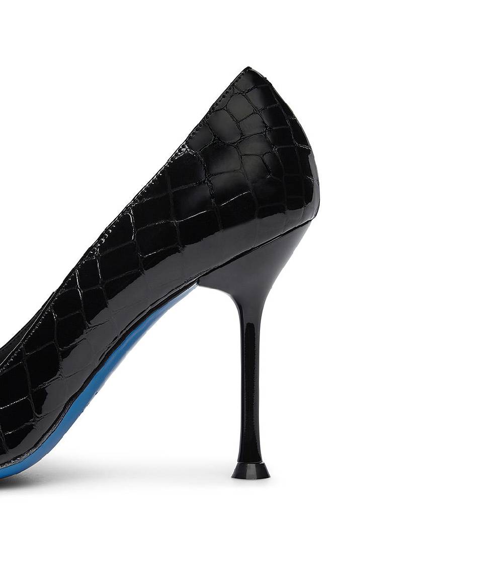 Loriblu Decollete In Vernice Testurizzata Nera