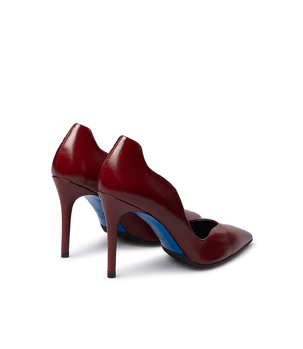 Loriblu Décolleté Onda In Pelle Lucida Bordeaux