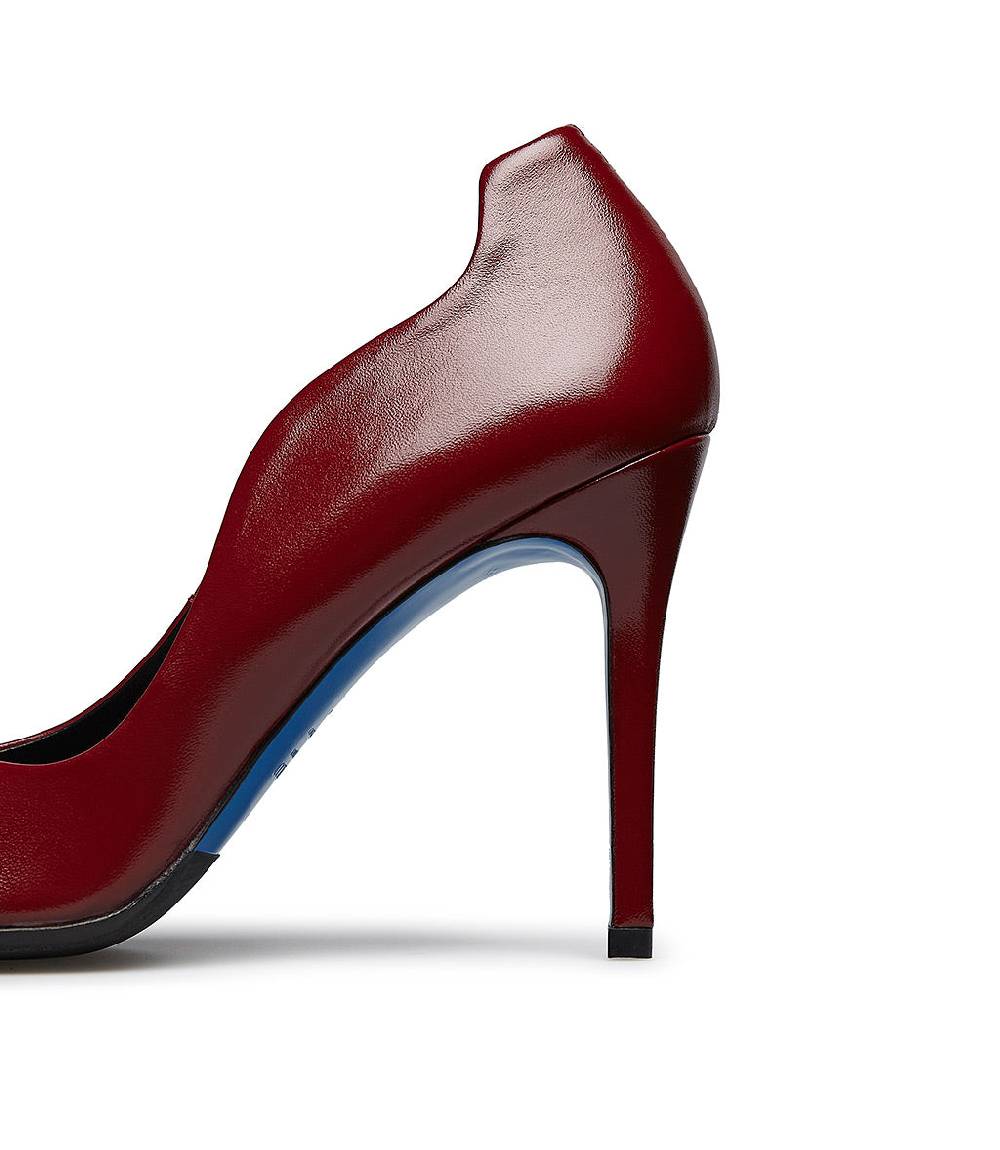 Loriblu Décolleté Onda In Pelle Lucida Bordeaux