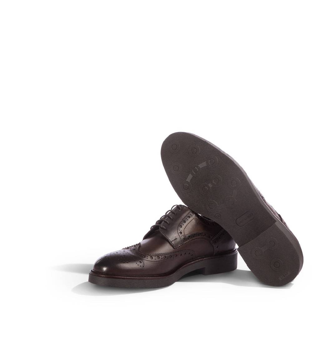 Loriblu Derby In Pelle Brogue Marrone