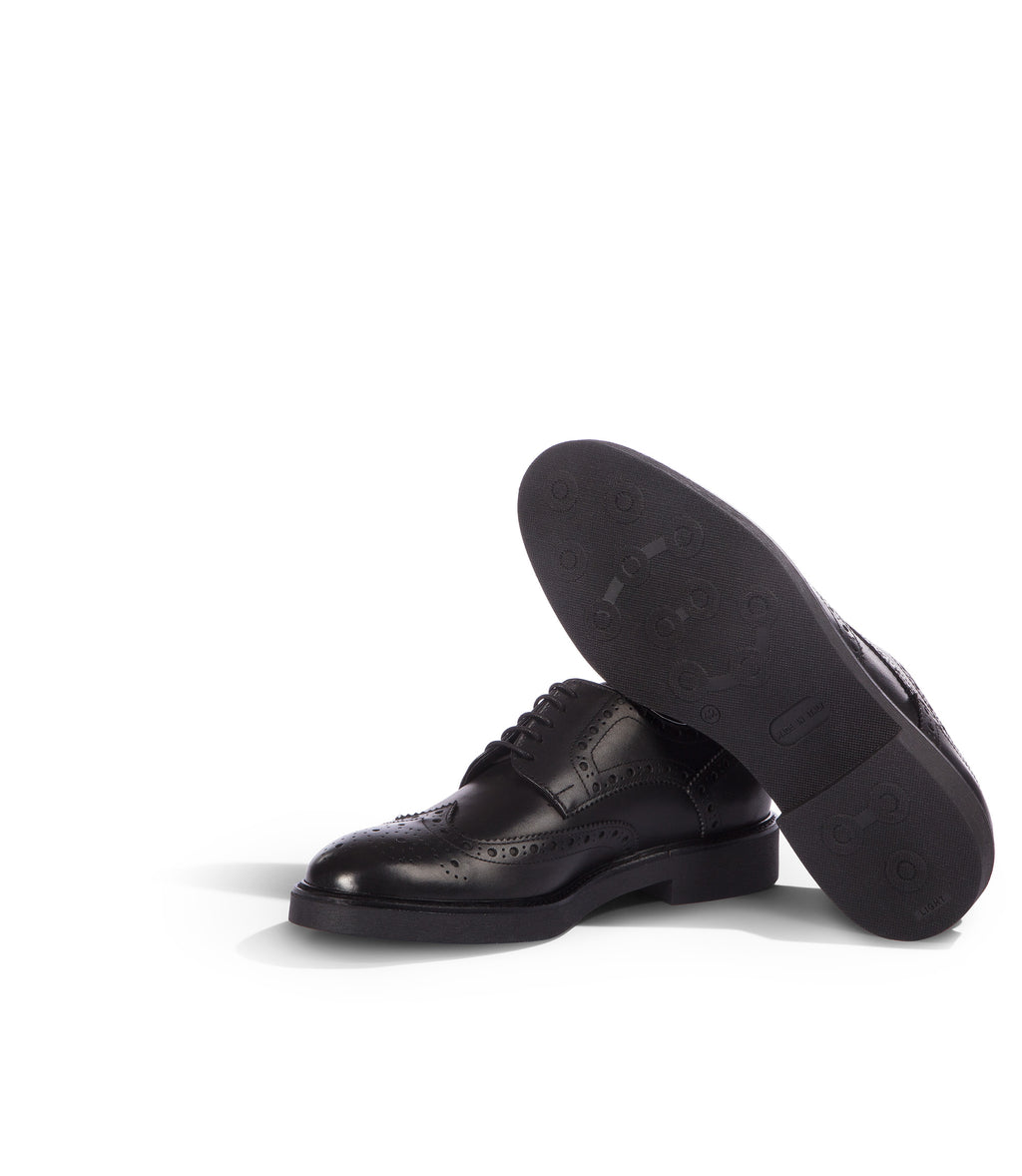 Loriblu Derby In Pelle Brogue Nero