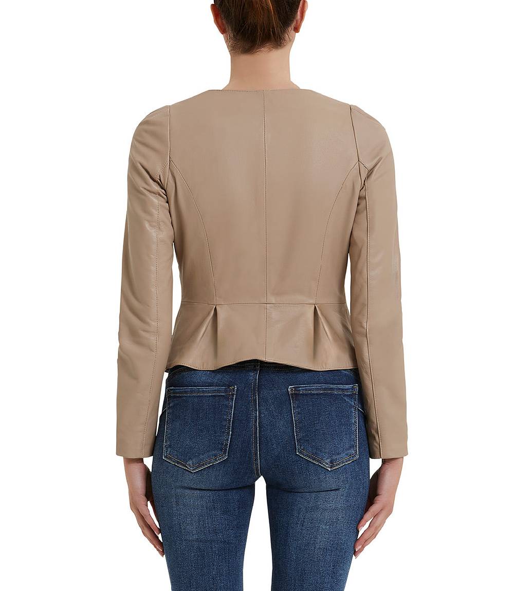 Loriblu Giacca In Pelle Beige