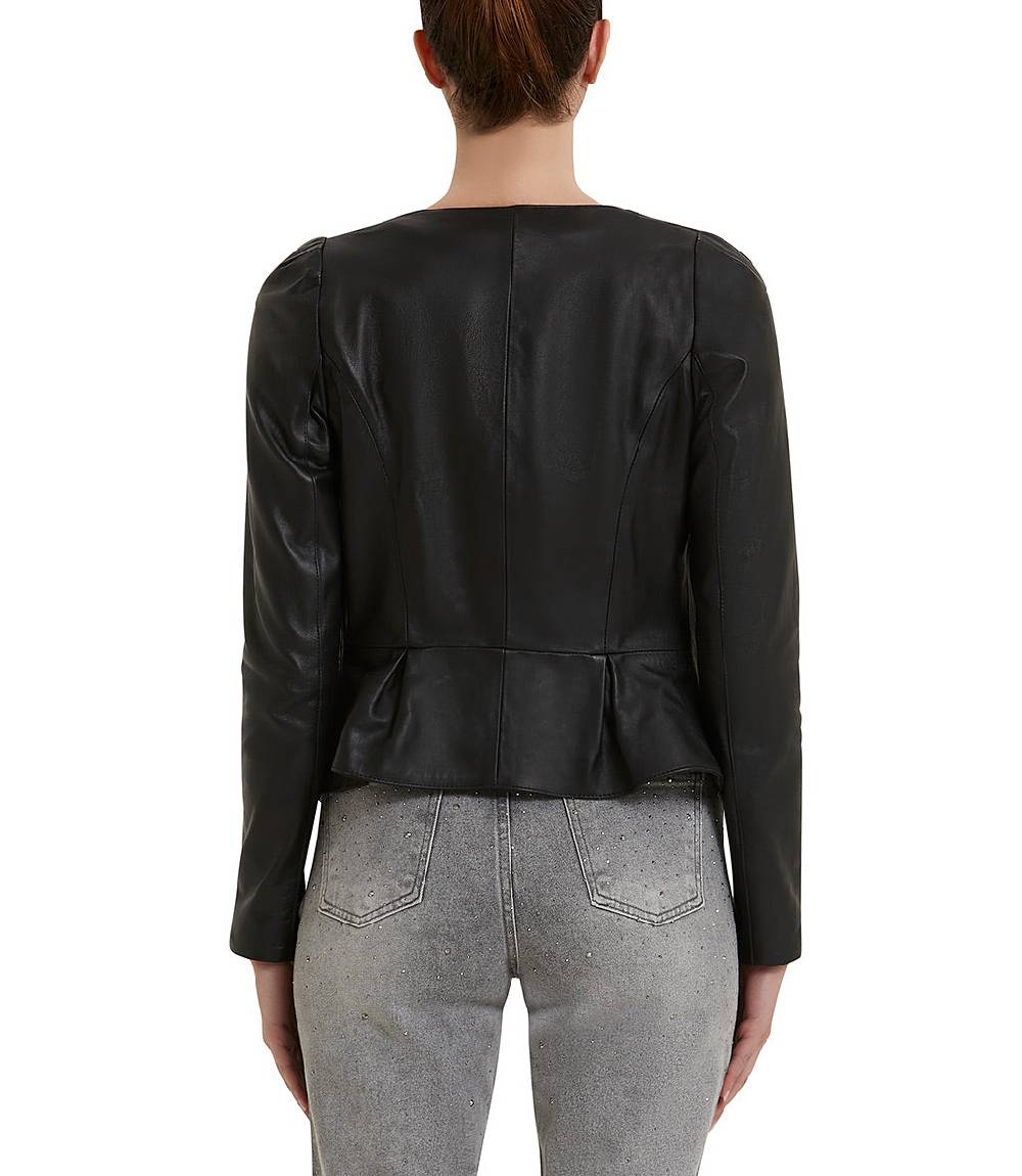 Loriblu Giacca In Pelle Nera