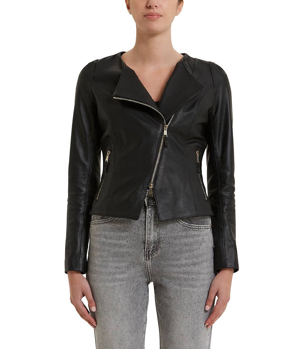 Loriblu Giacca in pelle nera