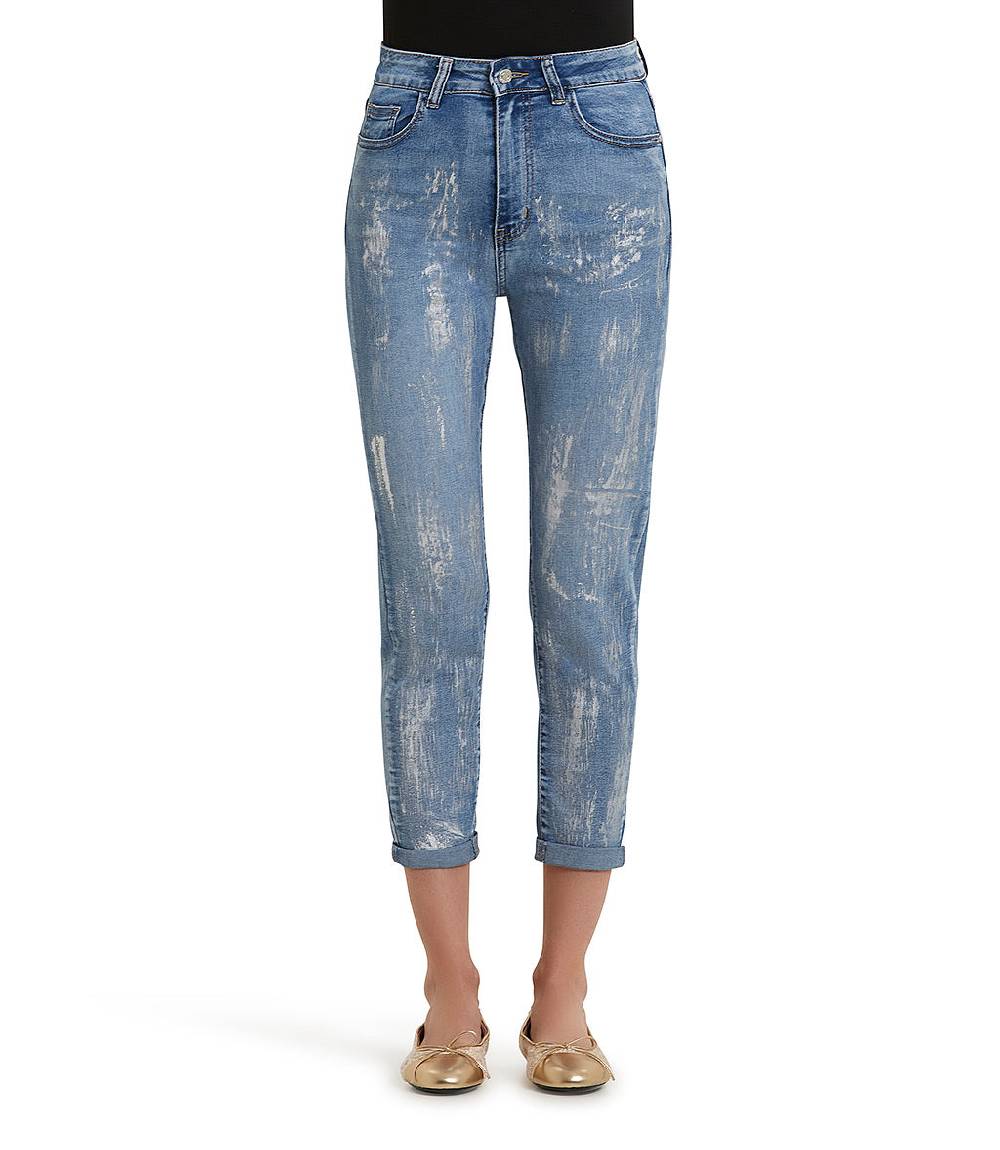 Loriblu Jeans slim-fit con strappi all-over