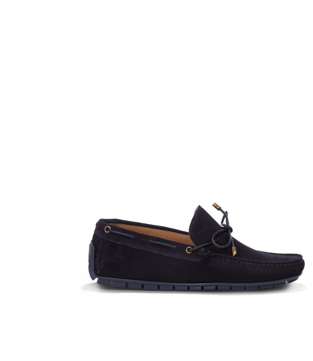 Loriblu Mocassini da barca in camoscio blu