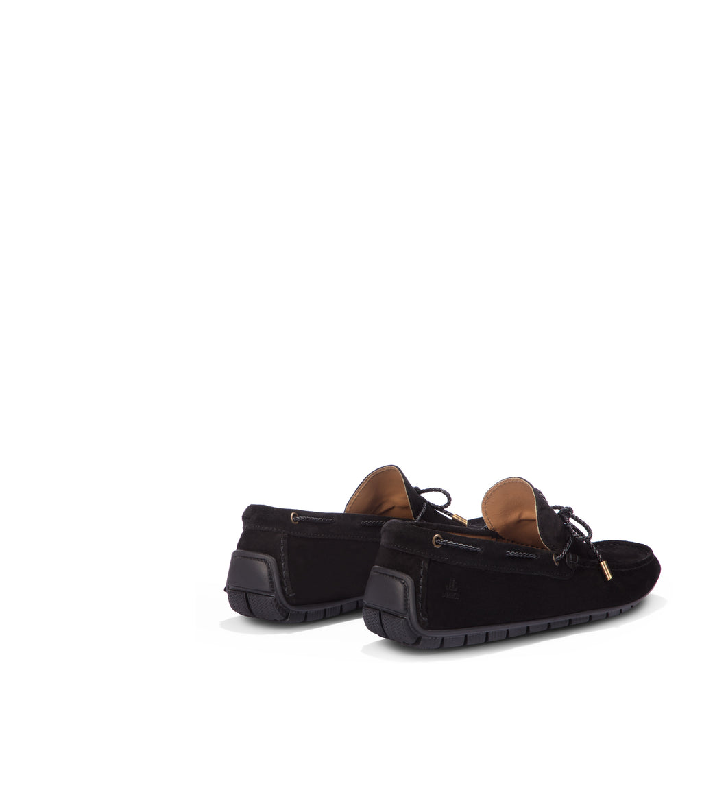 Loriblu Mocassini Da Barca In Camoscio Nero