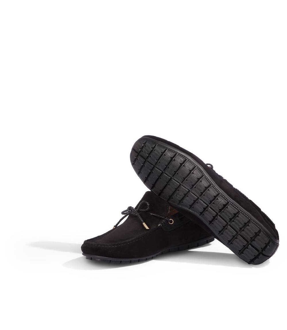 Loriblu Mocassini Da Barca In Camoscio Nero