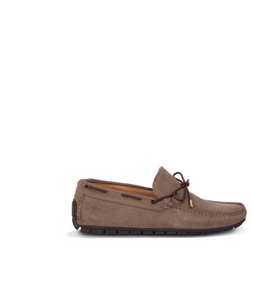 Loriblu Mocassini da barca in camoscio talpa