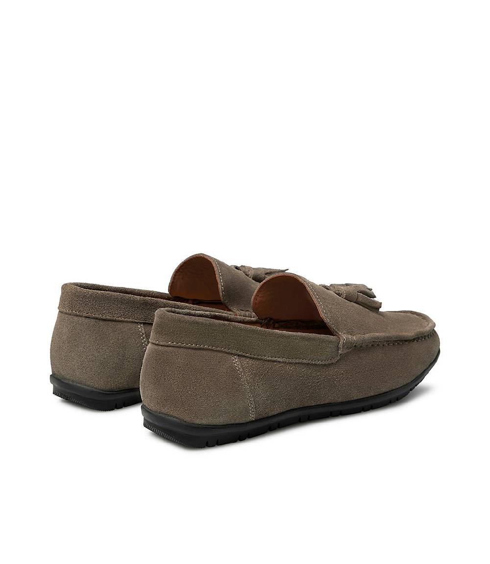 Loriblu Mocassino In Camoscio Taupe Con Nappine