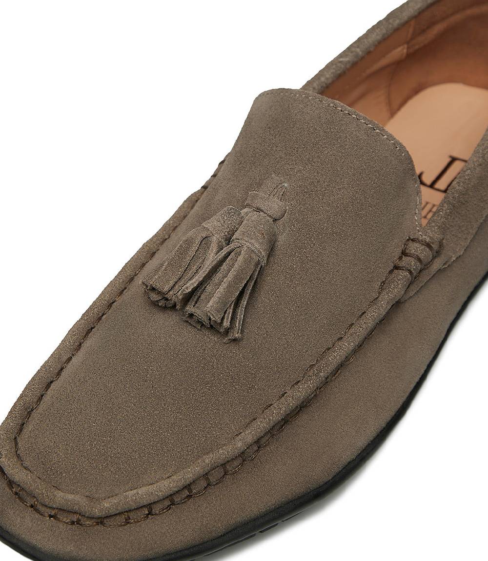 Loriblu Mocassino In Camoscio Taupe Con Nappine