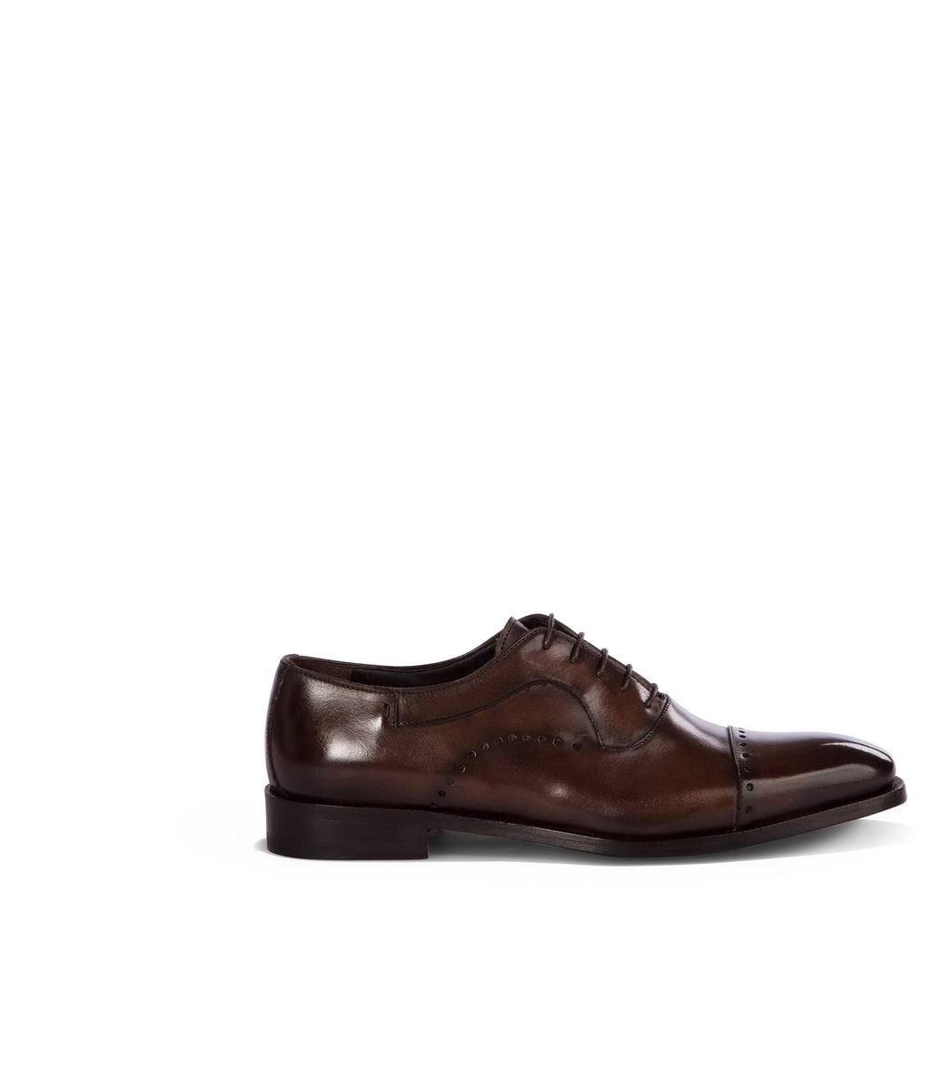 Loriblu Oxford in pelle marrone brogue