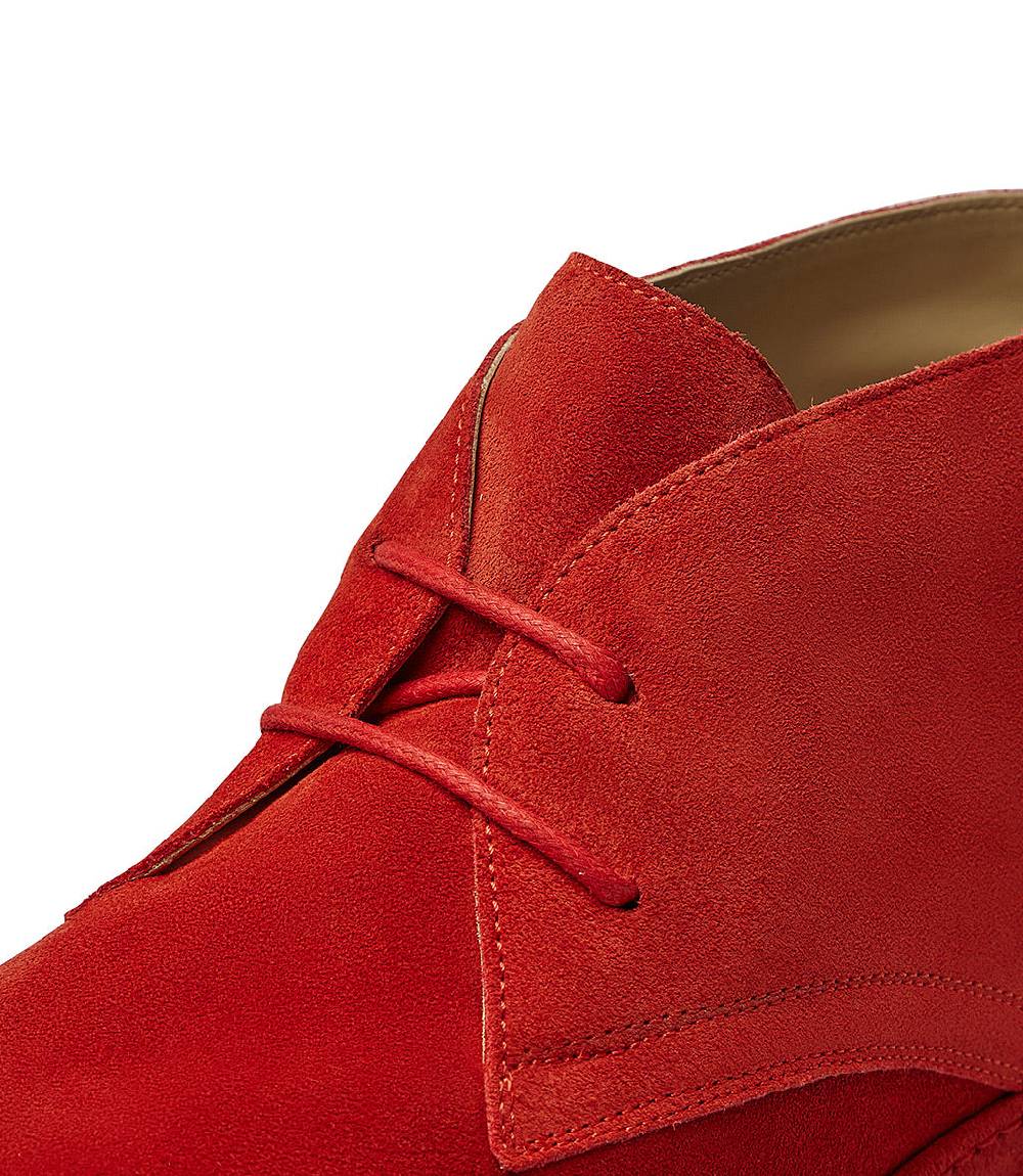 Loriblu Polacchini In Pelle Scamosciata Rossa