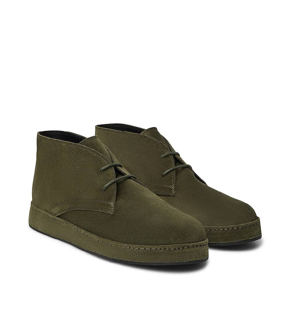 Loriblu Polacchini In Pelle Scamosciata Verde