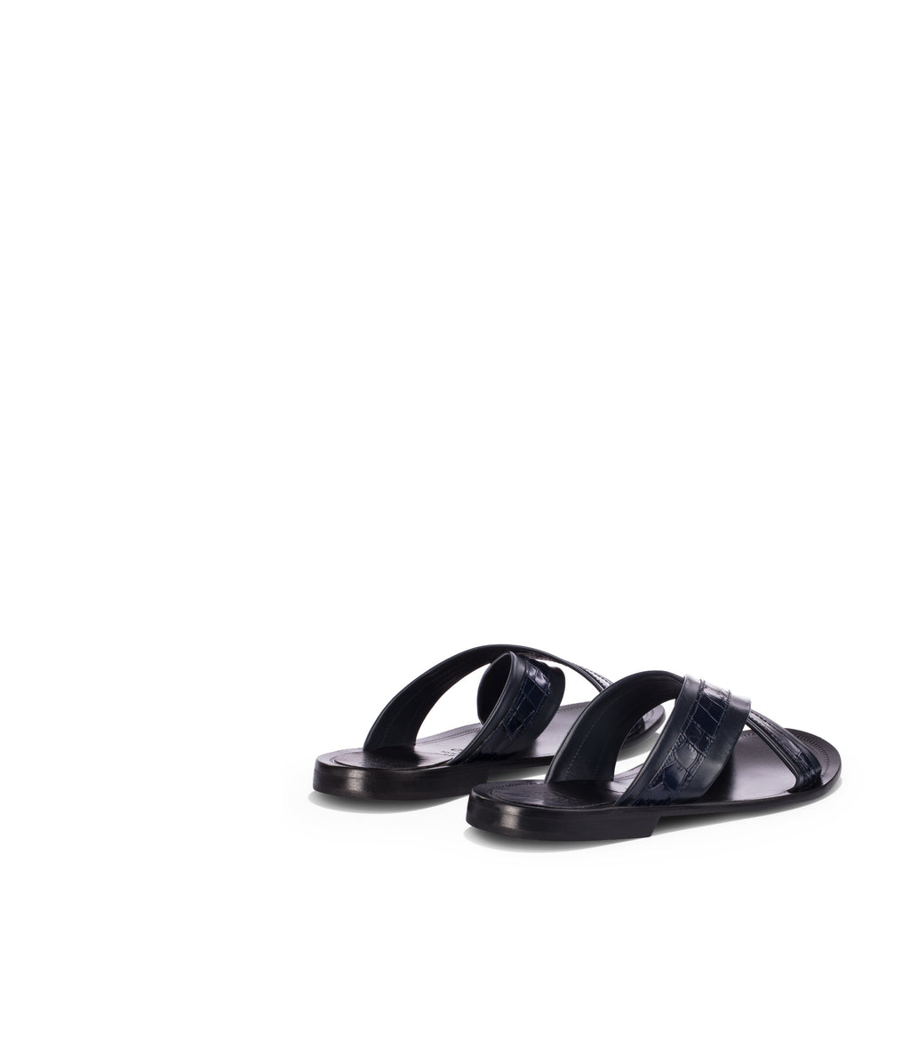 Loriblu Sandali In Pelle Blu Scuro