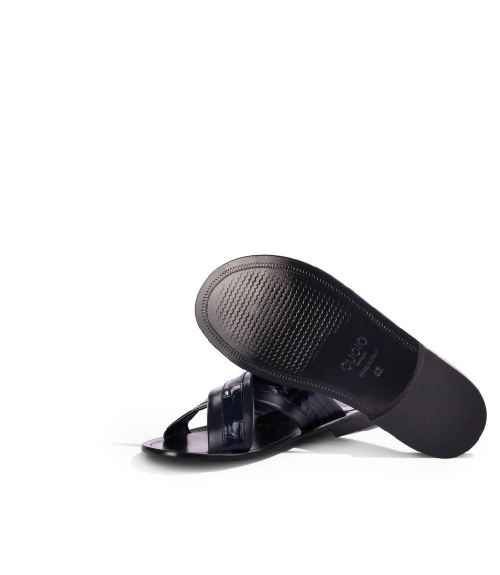 Loriblu Sandali In Pelle Blu Scuro