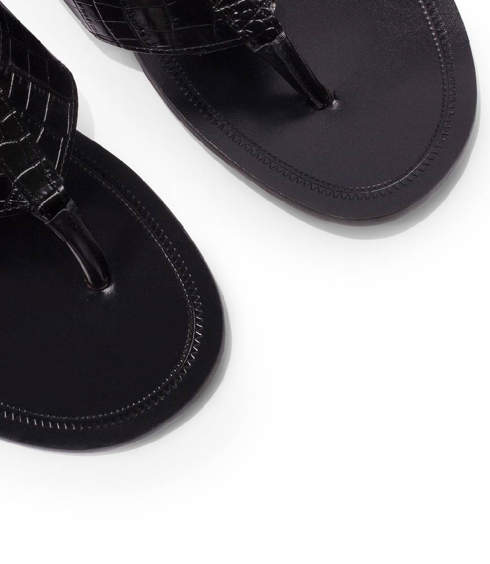 Loriblu Sandali Infradito In Pelle Nera