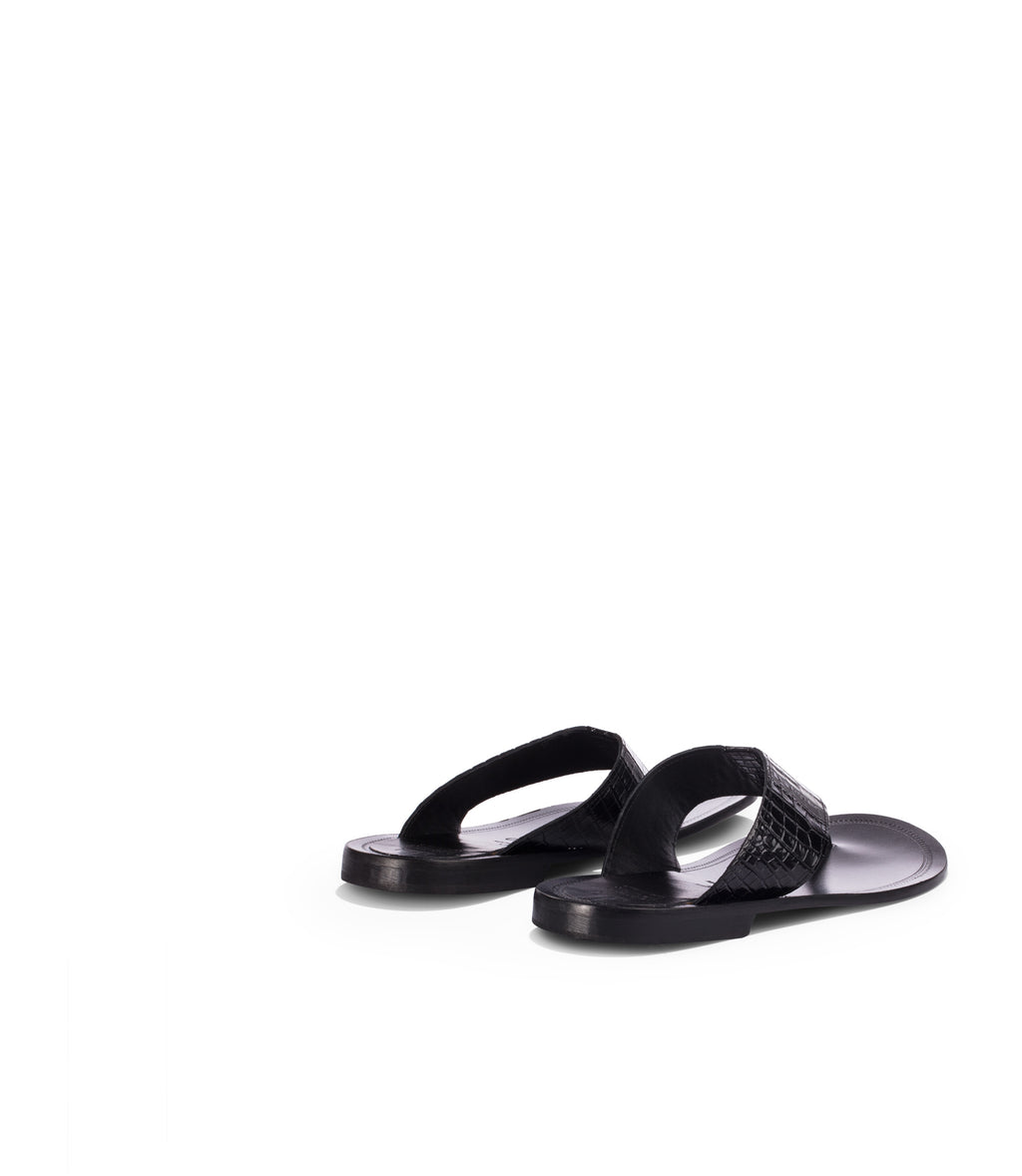 Loriblu Sandali Infradito In Pelle Nera