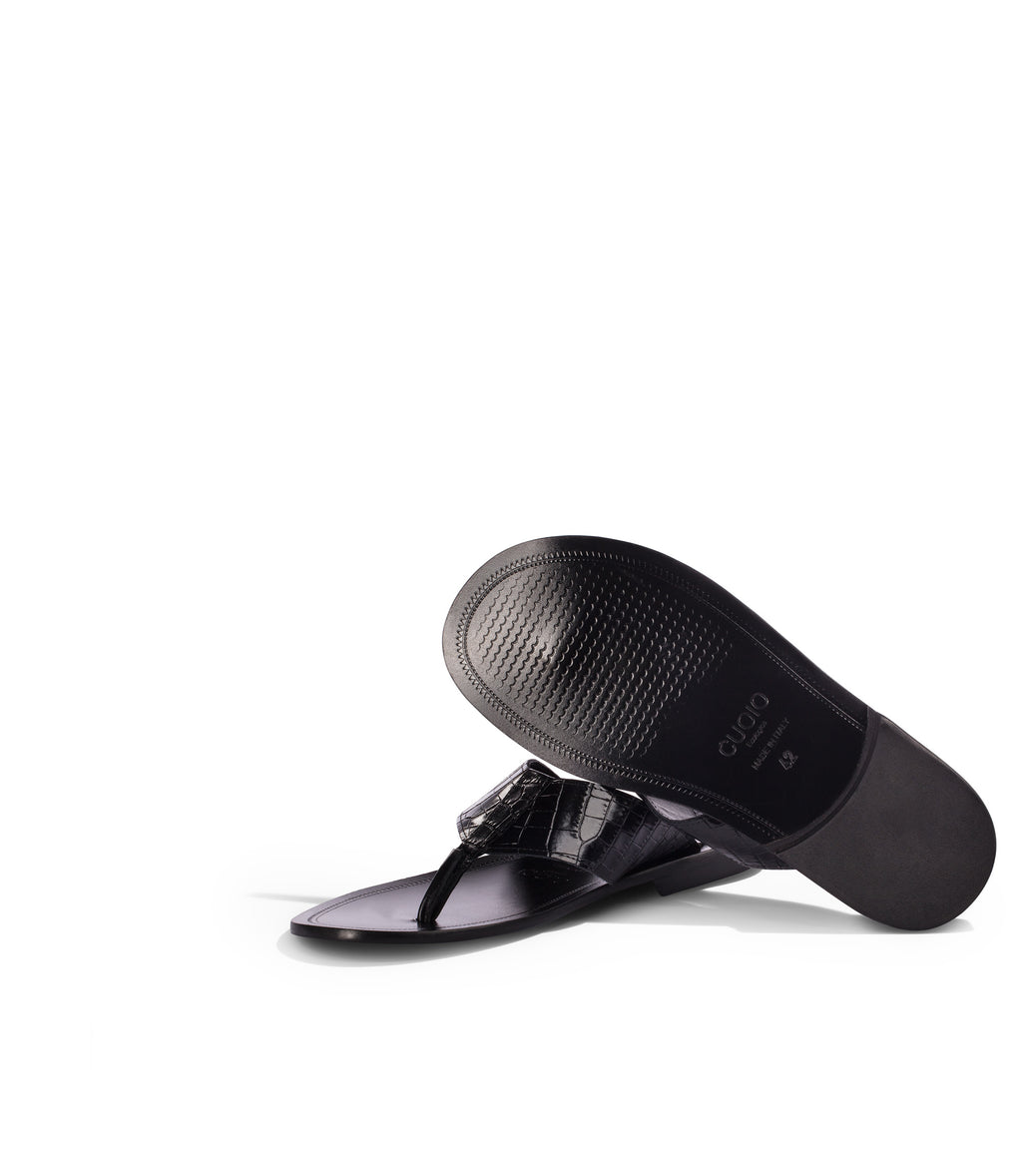 Loriblu Sandali Infradito In Pelle Nera