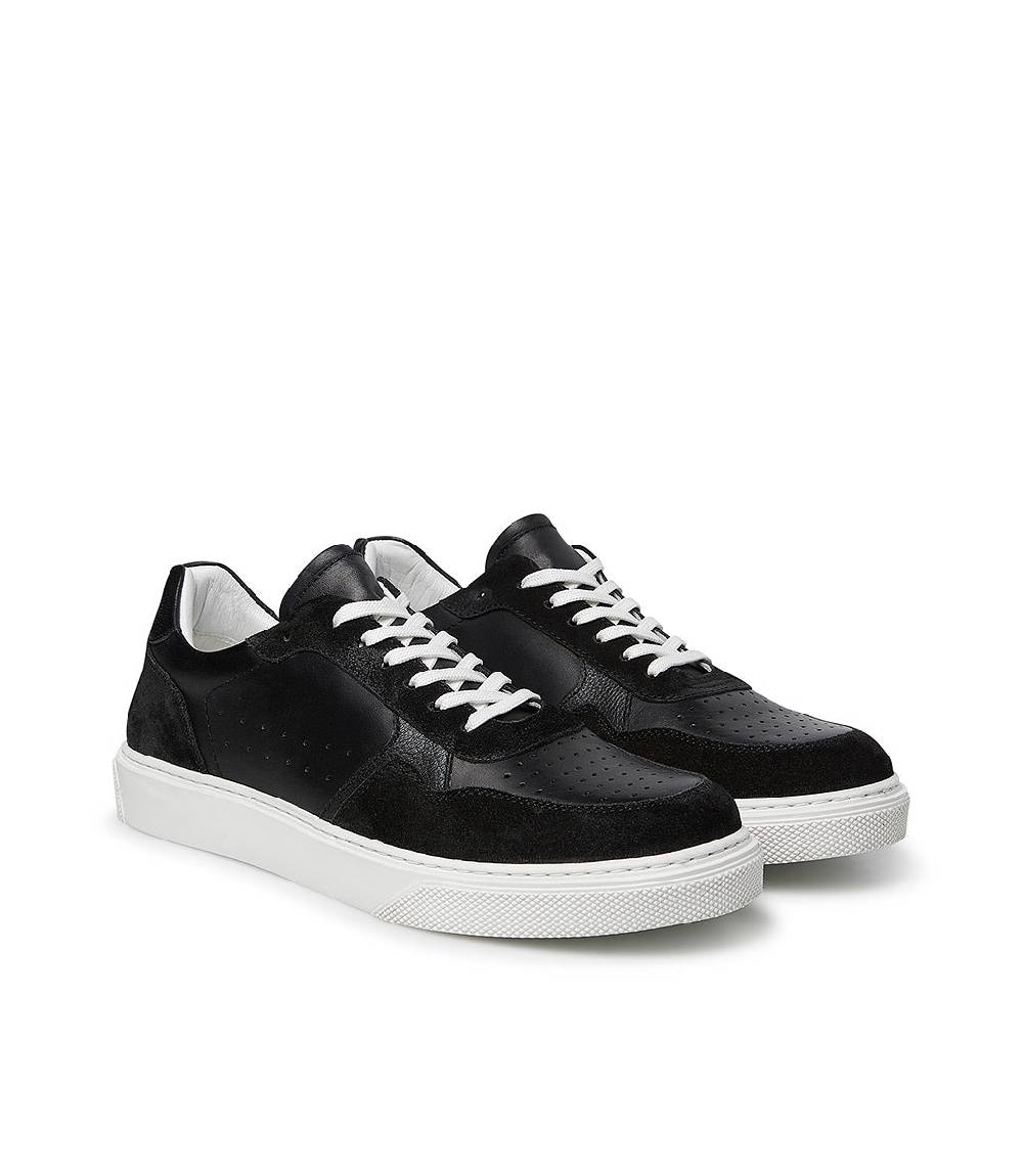 Loriblu Sneaker In Pelle E Camoscio Nero