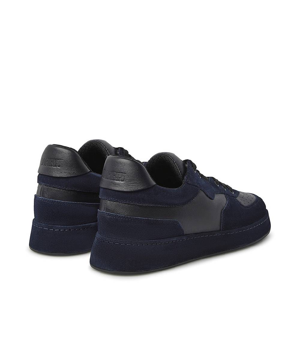 Loriblu Sneakers In Nappa E Camoscio Blu Scuro