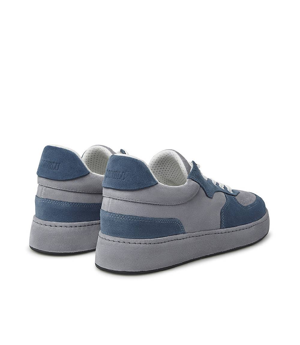 Loriblu Sneakers In Pelle Scamosciata Blu E Grigio