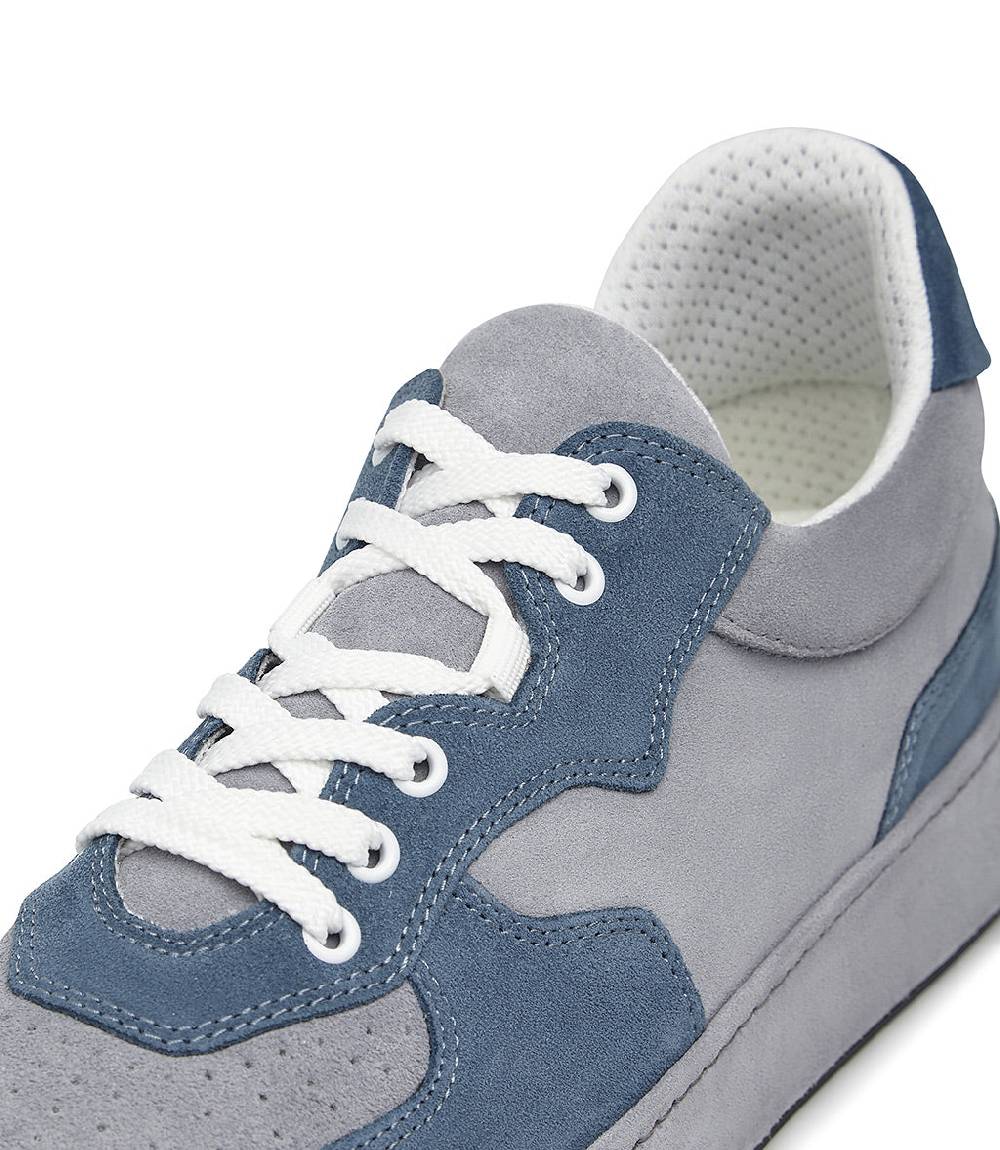Loriblu Sneakers In Pelle Scamosciata Blu E Grigio