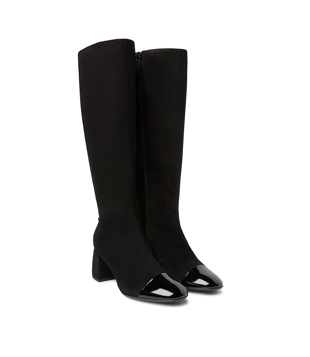 Loriblu Stivale Camoscio Nero Con Punta In Vernice