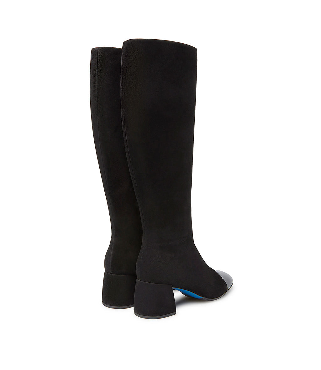 Loriblu Stivale Camoscio Nero Con Punta In Vernice