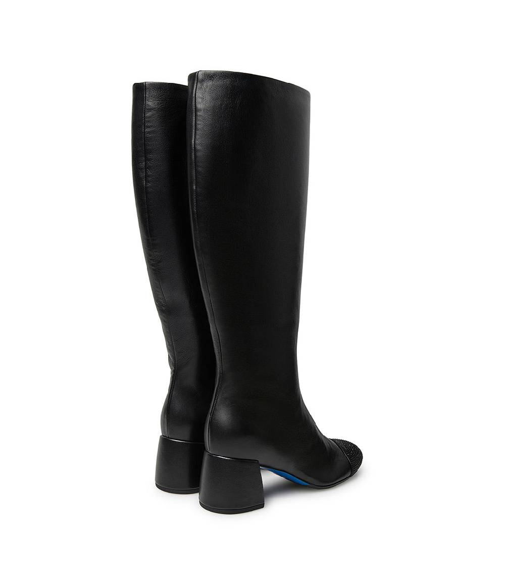 Loriblu Stivale In Nappa Nera Con Cristalli