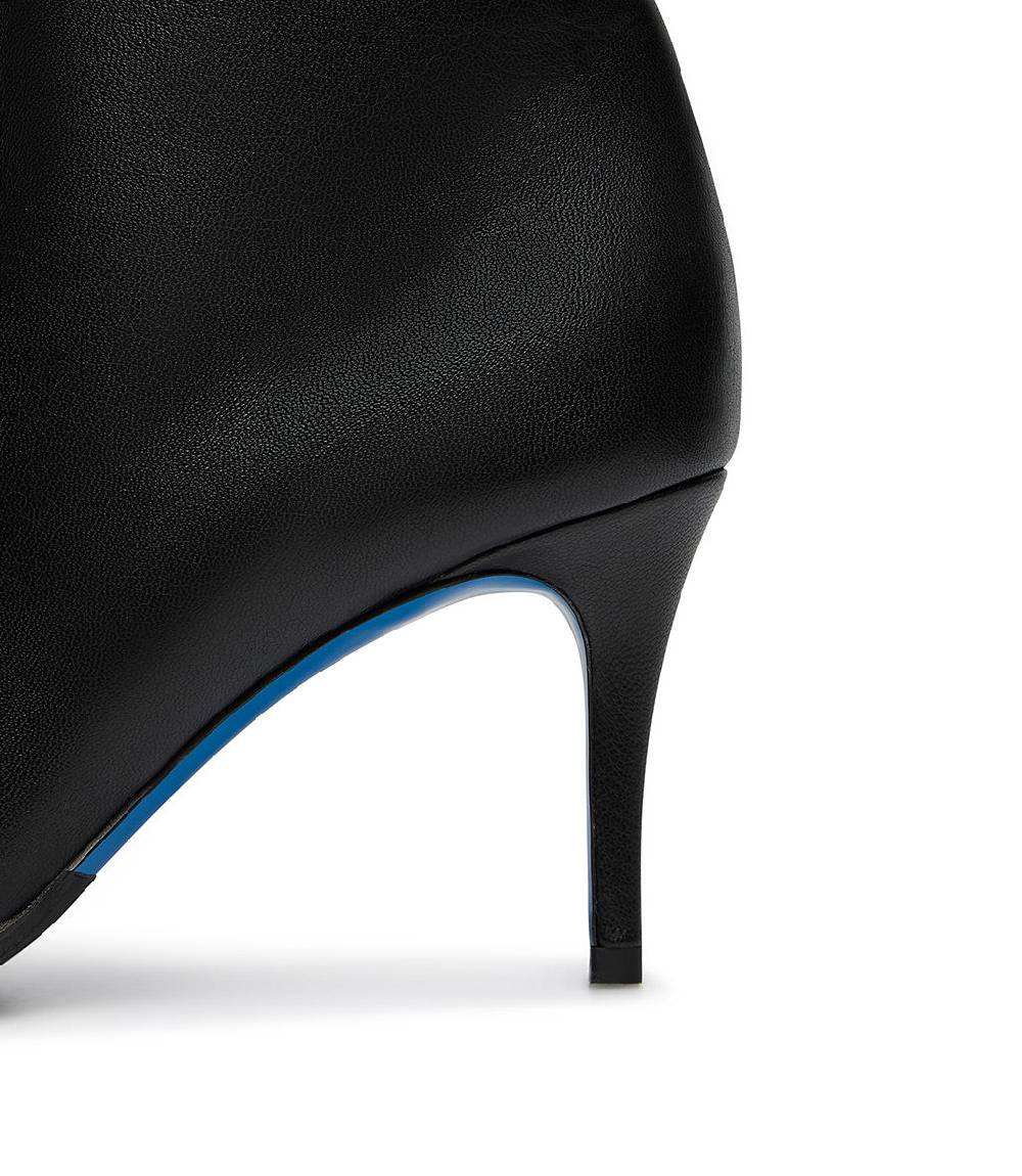 Loriblu Stivaletti In Nappa Nera Con Cristalli