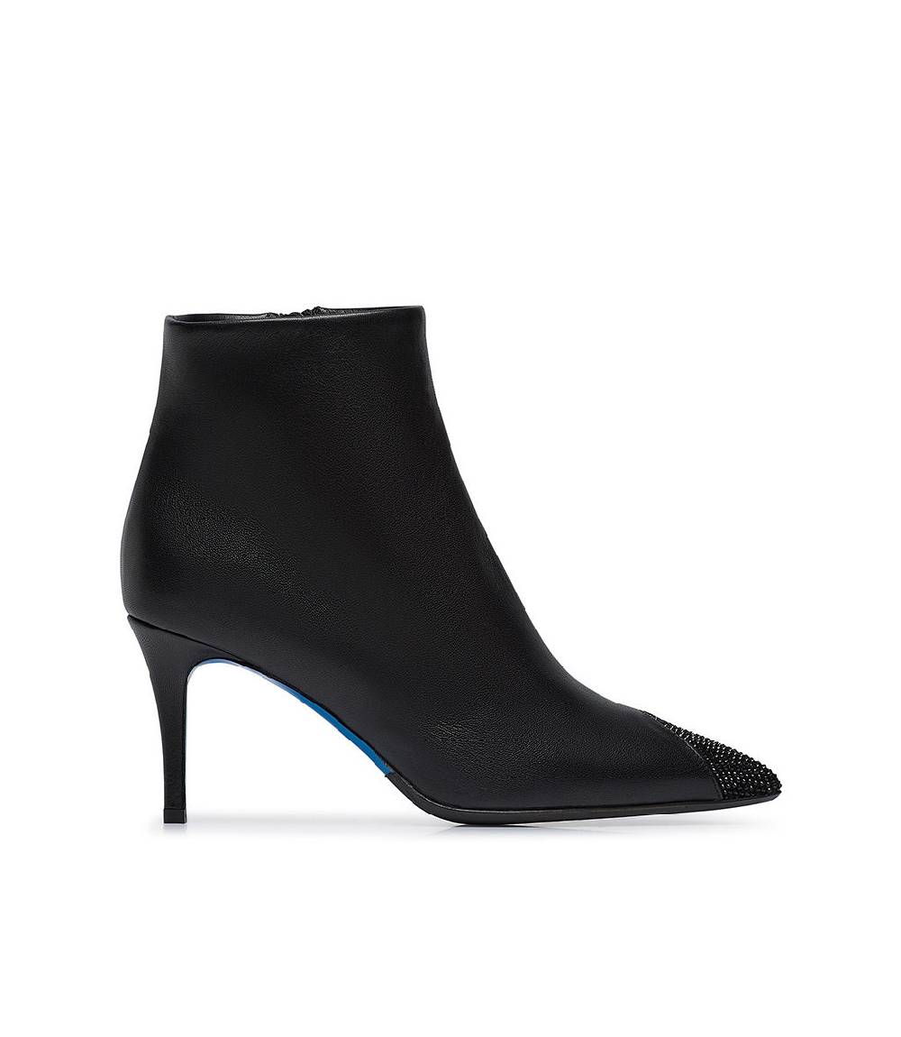 Loriblu Stivaletti in nappa nera con cristalli