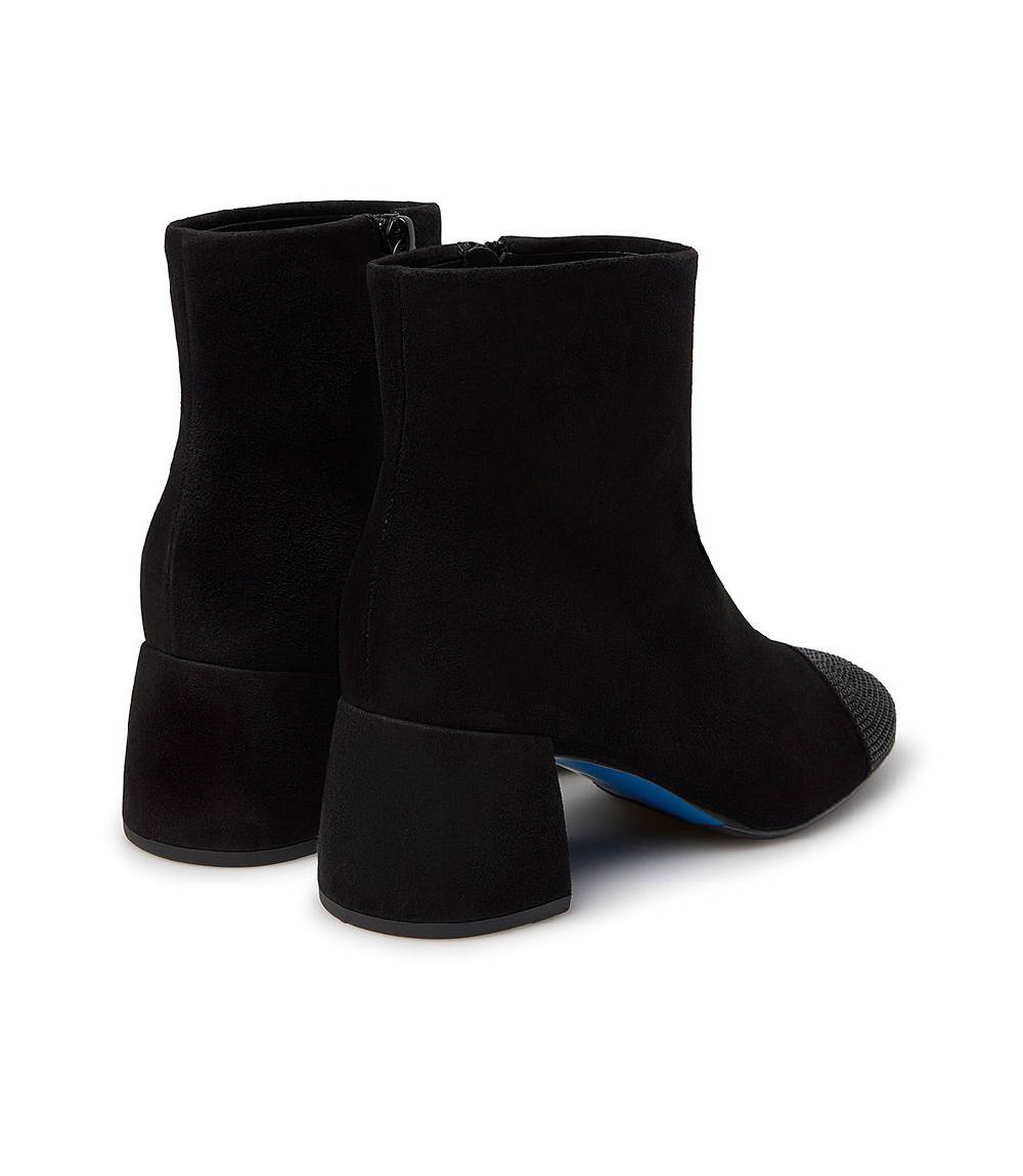 Loriblu Stivaletto Camoscio Nero Con Cristalli