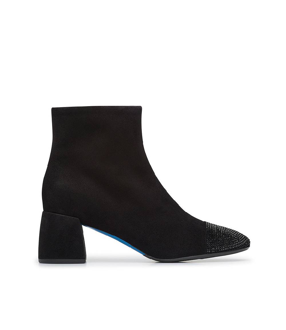 Loriblu Stivaletto camoscio nero con cristalli