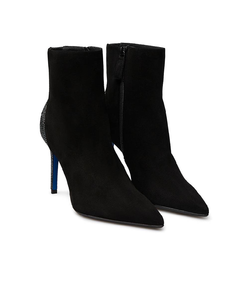 Loriblu Stivaletto Gioiello In Camoscio Nero