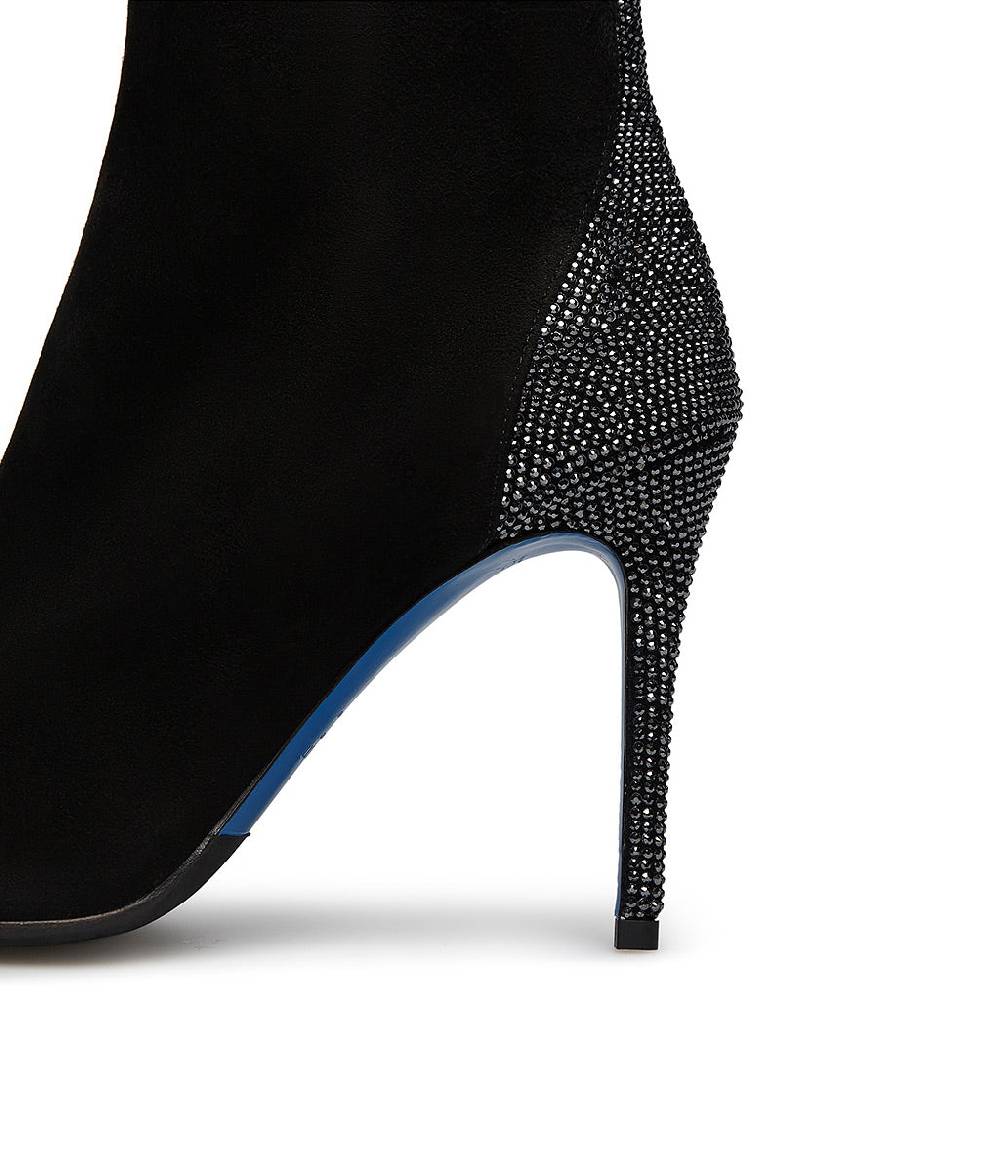 Loriblu Stivaletto Gioiello In Camoscio Nero